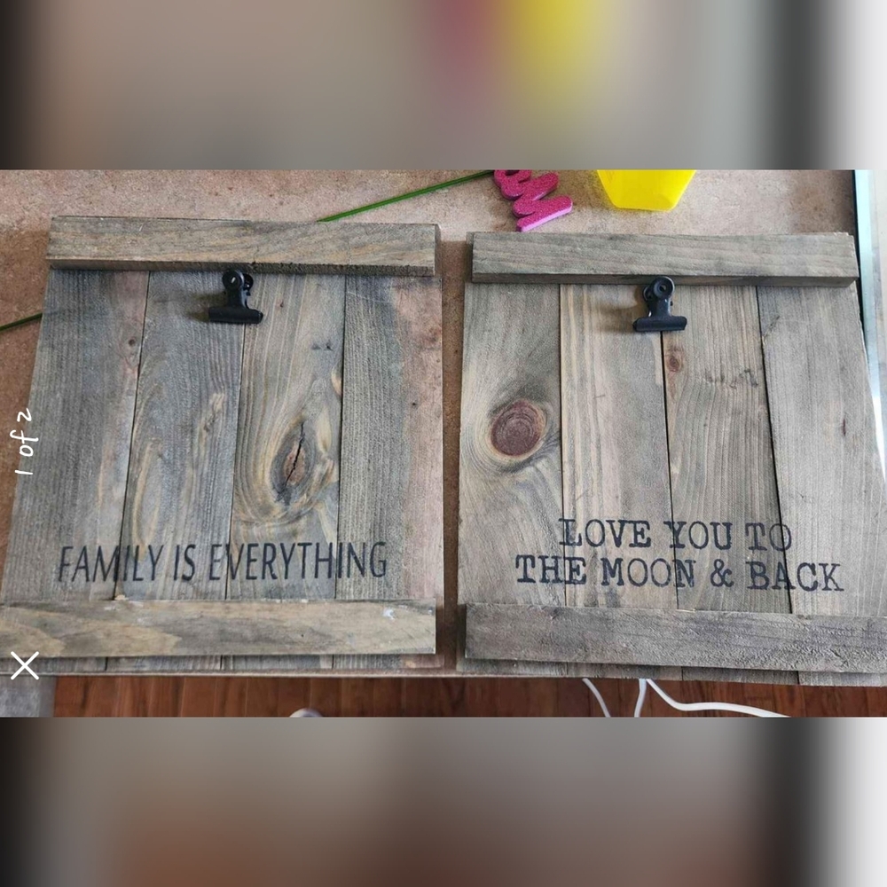 Wood picture holder
